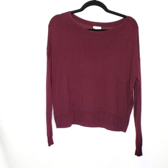 BP. by Nordstrom Lightweight Burgundy Red Woven Casual Oversized Sweater Small - Picture 1 of 9